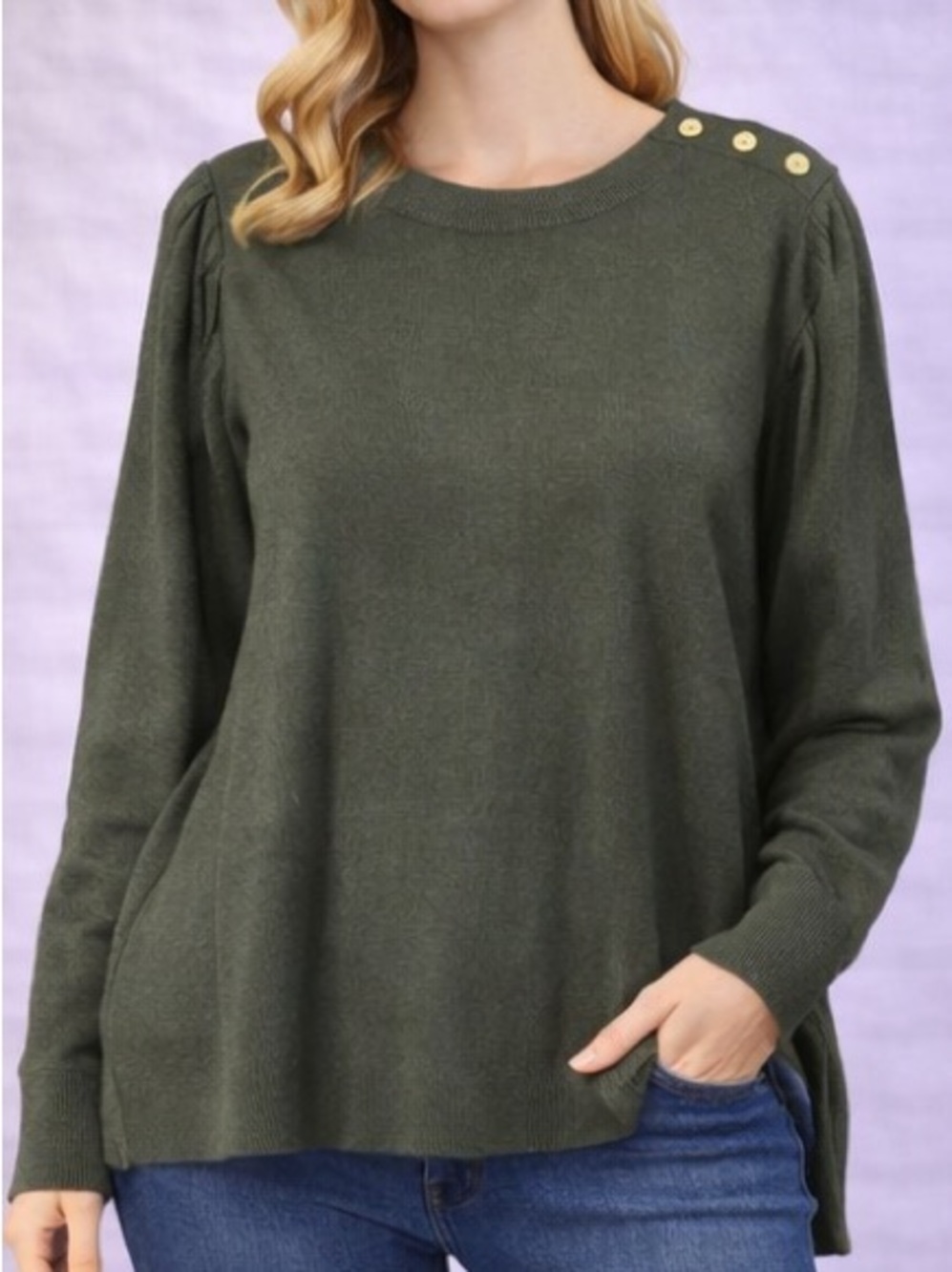 Michael Kors Dark Green Knit Sweater - Size XL